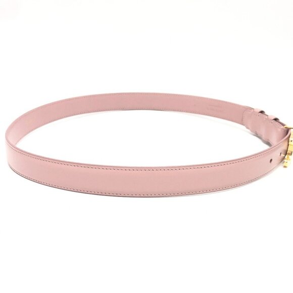 CELINE Pink Leather Belt - Picture 4 of 9